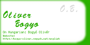 oliver bogyo business card