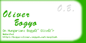 oliver bogyo business card